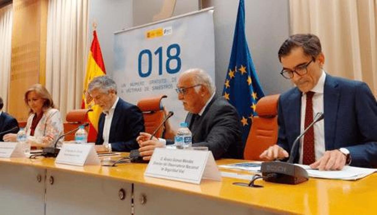 Mercedes González, Fernando Grande-Marlaska, Pere Navarro y Álvaro Gómez Méndez