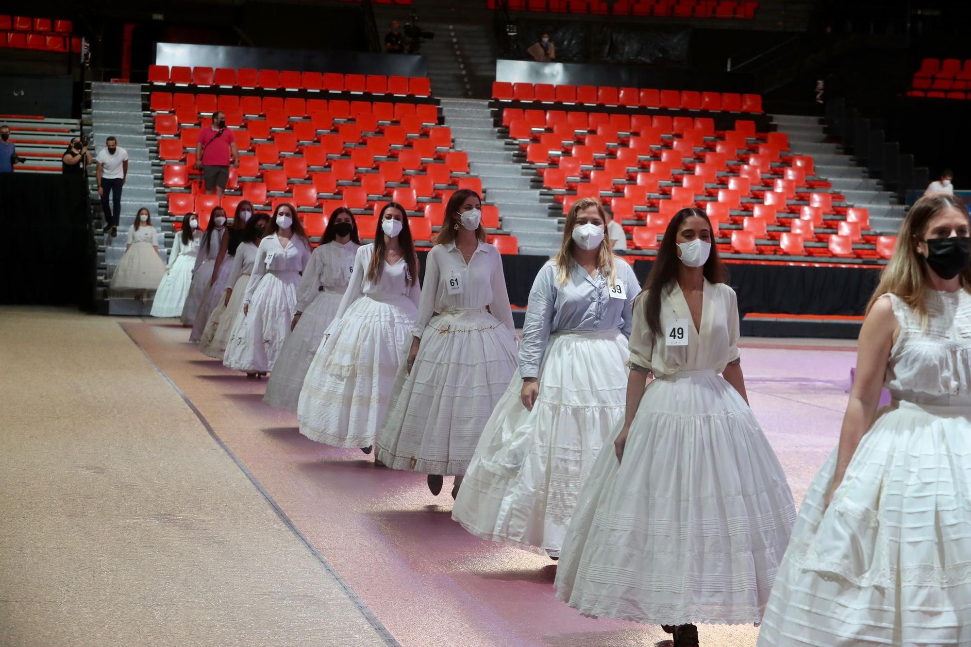 Ensayo de la elección de candidatas a falleras mayores y cortes 2022 en la Fonteta