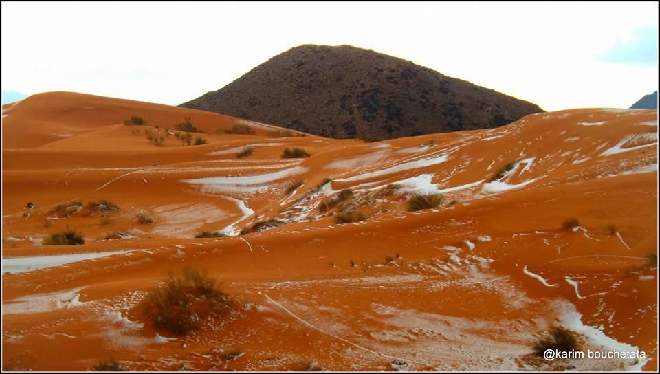 Nieve en el desierto del Sáhara