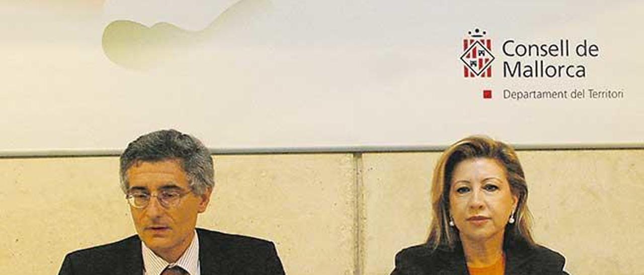 Vicens y Munar en la presentación del Plan Territorial de Mallorca.