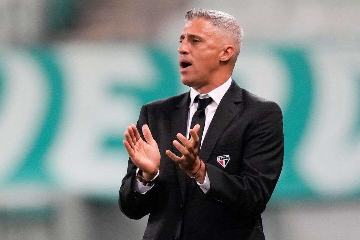Hernán Crespo, durante su etapa como entrenador en el Sao Paulo