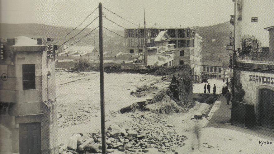La rúa do Hórreo en 1945