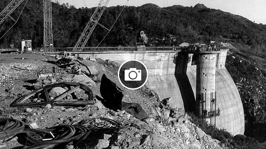 La construcción de la presa de Eiras, un titán de hormigón
