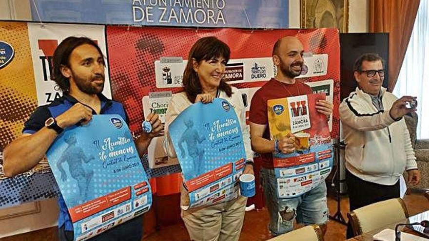 Álvaro Hernández, Marisol Casado, Manuel A. Alonso y Narciso Prieto, ayer en la presentación de la prueba.