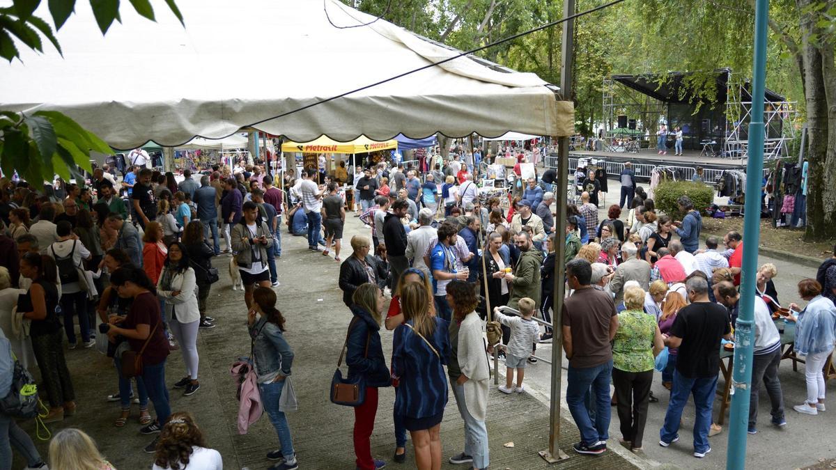 Fiestas del Barrio de las flores en una foto de archivo