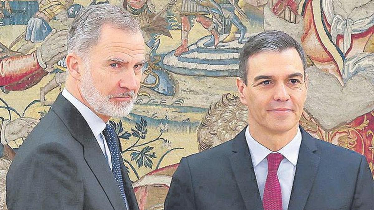 El rey Felipe VI y Pedro Sánchez el pasado noviembre.