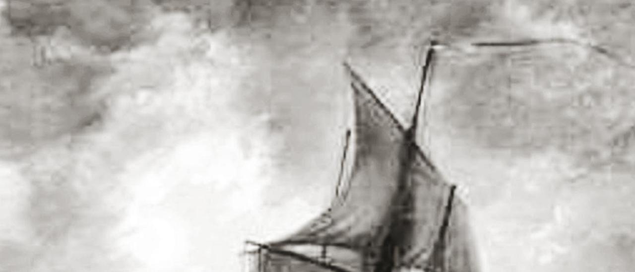 Unha imaxe do barco &quot;HMS Jupiter&quot;, afundido preto das illas Cíes.