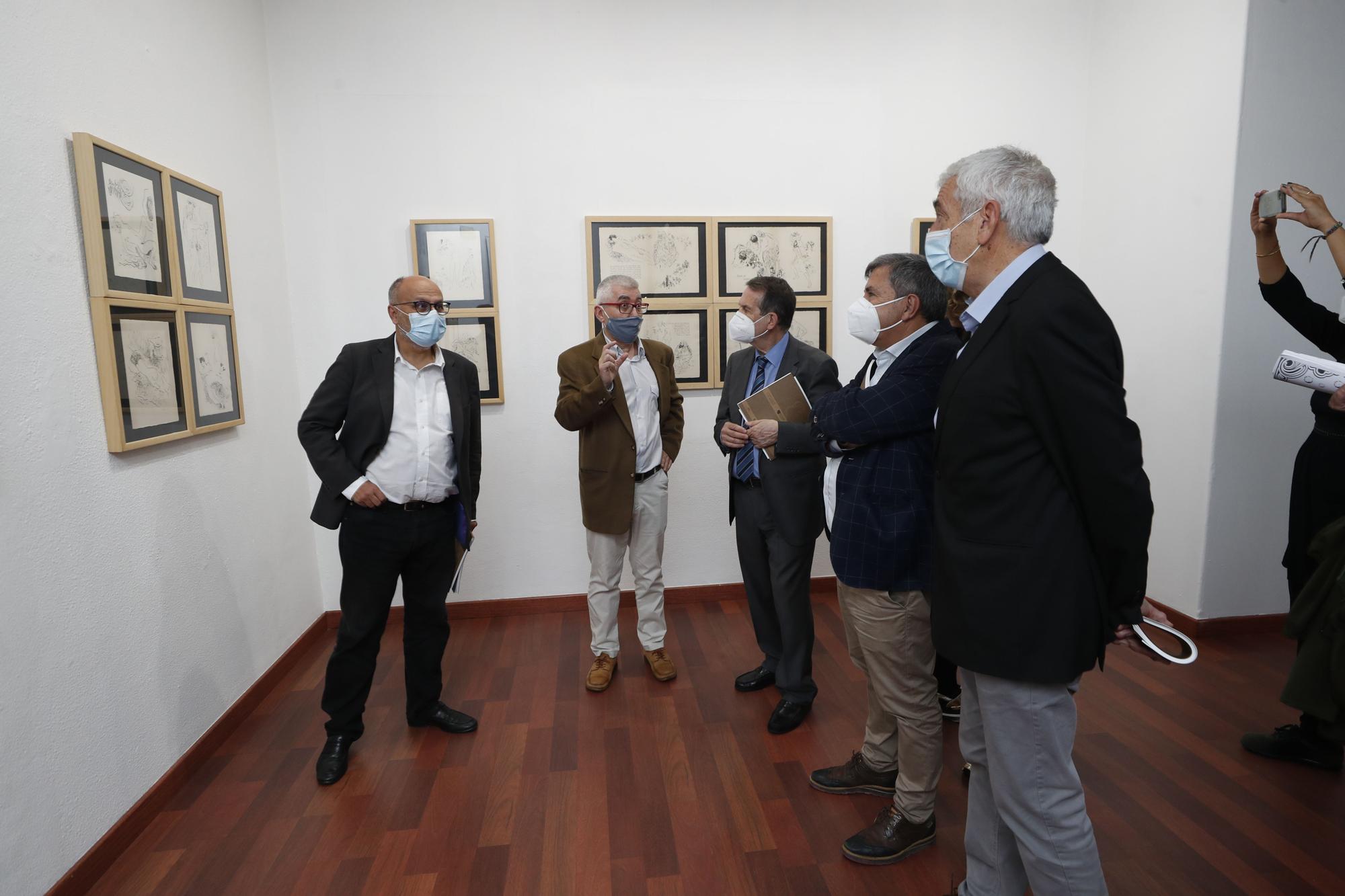 Pablo Picasso, Marcel Vertés, Manuel Colmeiro y Luis Seoane, en la Casa das Artes