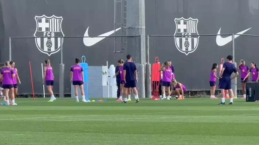 Entreno previo al Barça-Granada, sin Pajor ni Patri
