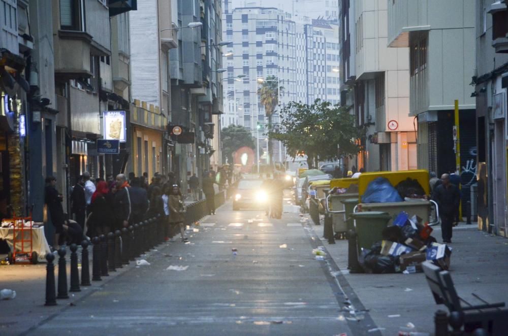 La resaca de la Nochevieja en A Coruña