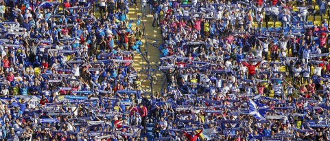 Unos 1.500 aficionados apoyarán al Tenerife en el estadio de Gran Canaria.