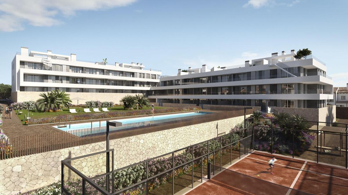 ‘PORTA D’IRTA’. Piscina, pista de pádel y amplias zonas verdes caracterizan a este nuevo residencial.