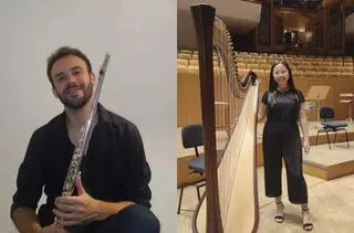 El Centro Cultural Fundación Unicaja ofrece un recital de flauta y arpa de Dúo Golo