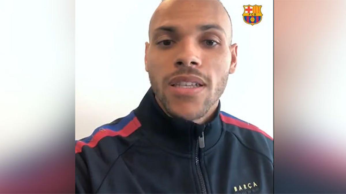 Las primeras palabras de Braithwaite como jugador del Barça