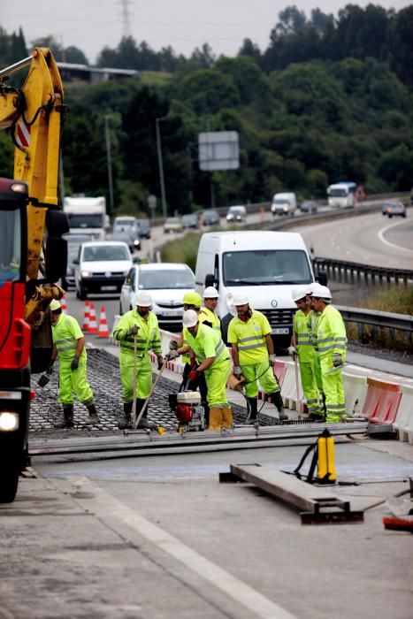 Obras en la autopista "Y" a la altura del Montico