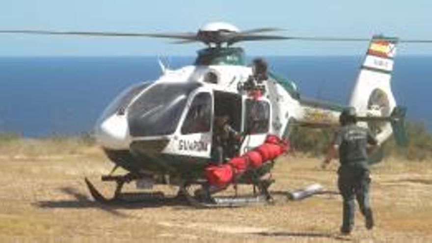 Imagen de un rescate en la Mola en junio de 2016.