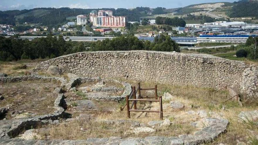 Estructuras excavadas del castro de Elviña.