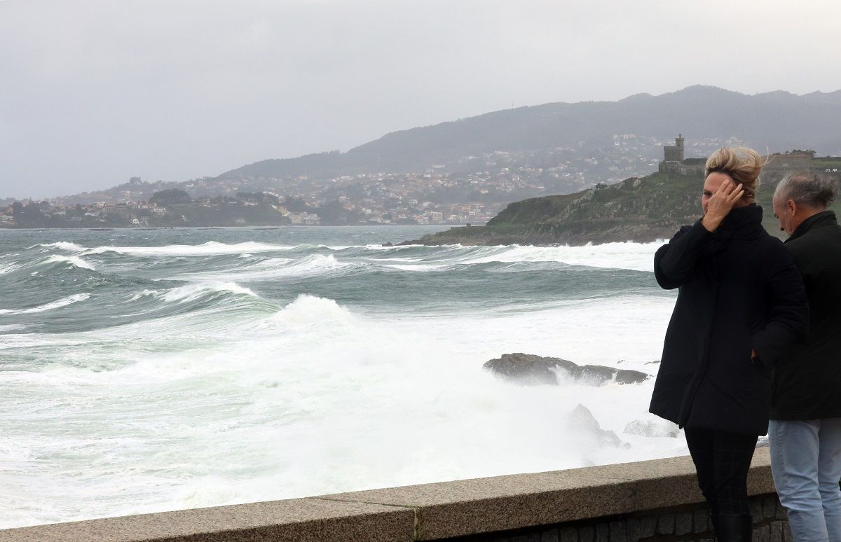 Efectos del temporal en Baiona