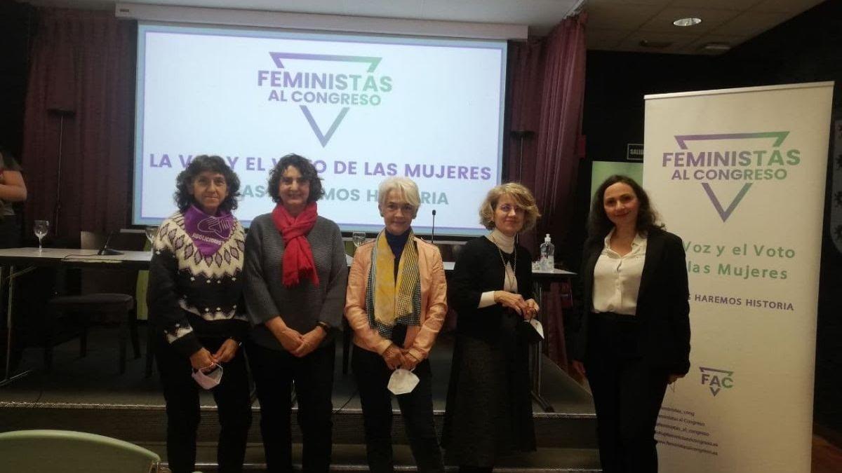 Directiva del partido Feministas al Congreso.