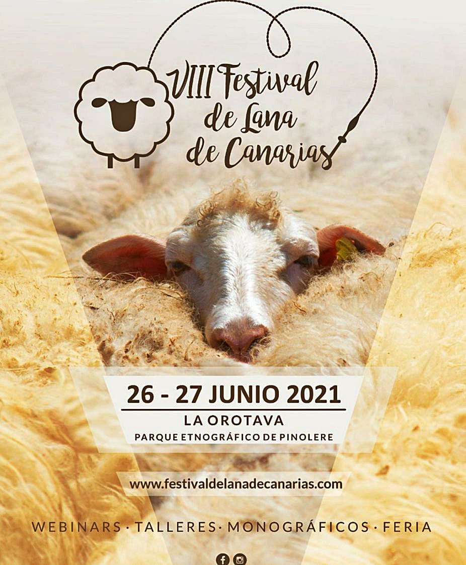 El cartel del VIII Festival de Lana de Canarias. | | EL DÍA