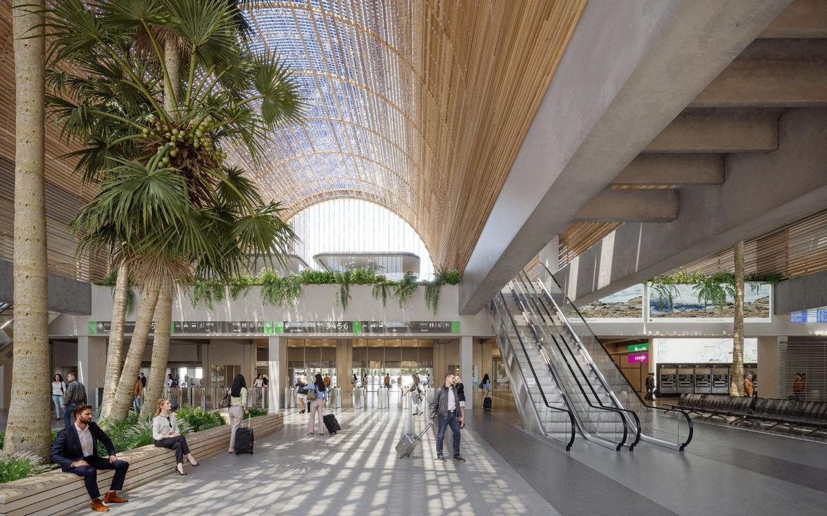 Recreación de la futura Terminal Norte de Chamartín.
