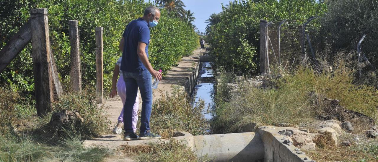 El canal de riego en el que fue descubierto el cuerpo de la funcionaria de Justicia. | MATÍAS SEGARRA