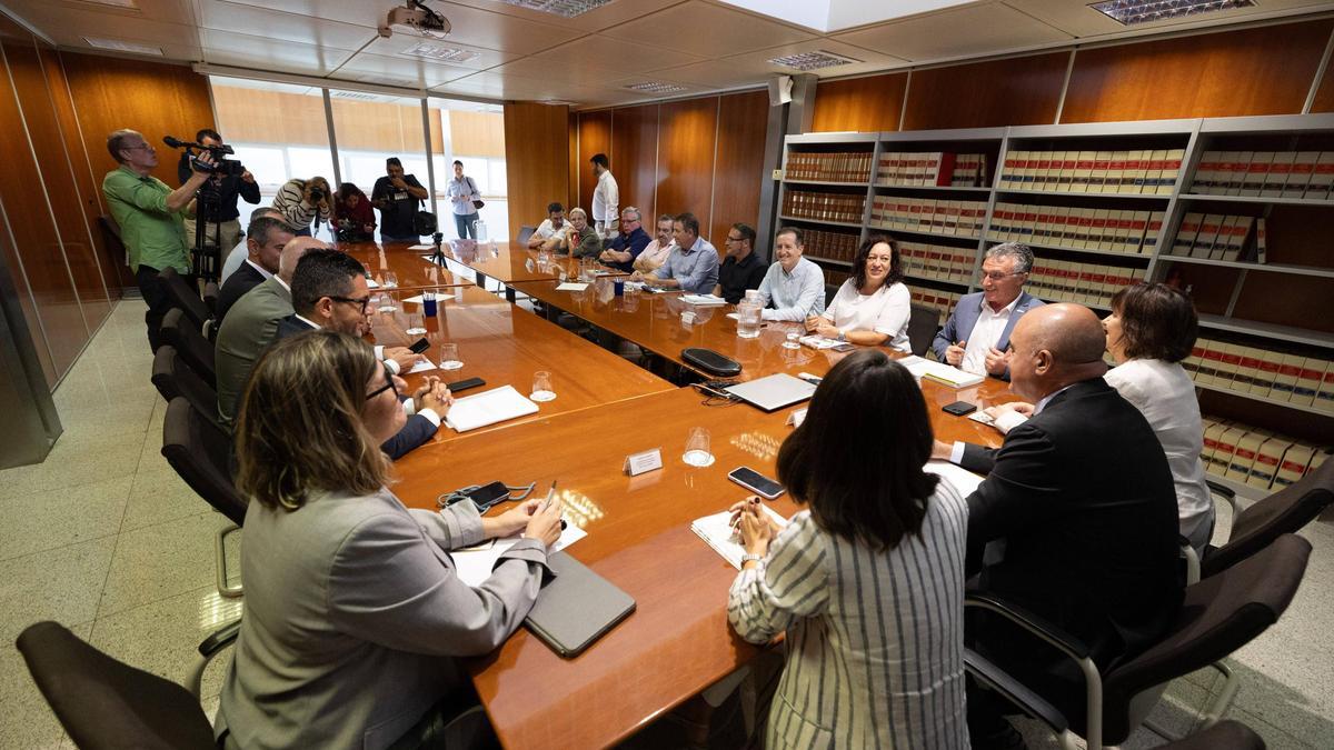 Reunión del Consell de Alcaldes con las patronales.