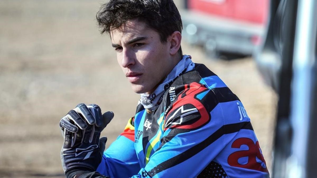 Marc Márquez se prepara para un entrenamiento, esta misma semana, en Bellpuig.