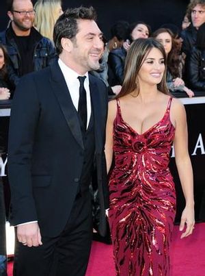 Penélope Cruz, amb un disseny de L’wren Scott, amb Javier Bardem.