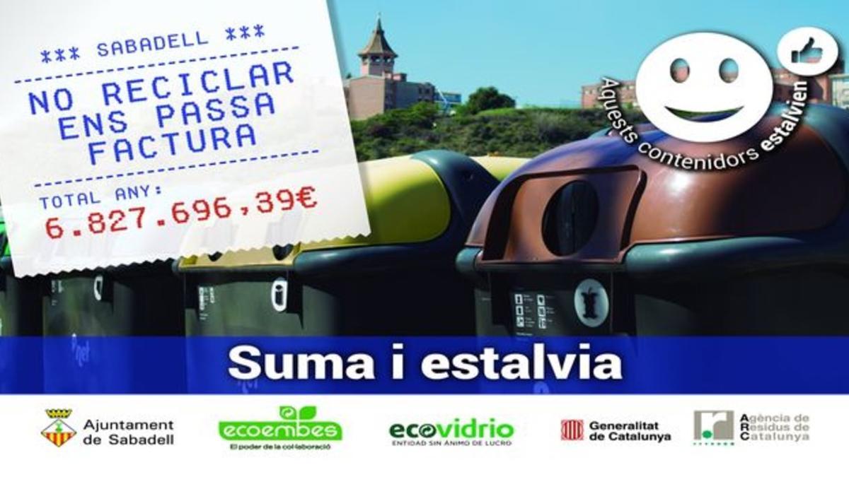 El Ayuntamiento impulsa una campaña para concienciar a la ciudadanía del coste de no reciclar.