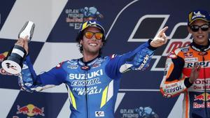 aguasch48024658 motogp rider alex rins of spain celebrates on the podium aft190506110230