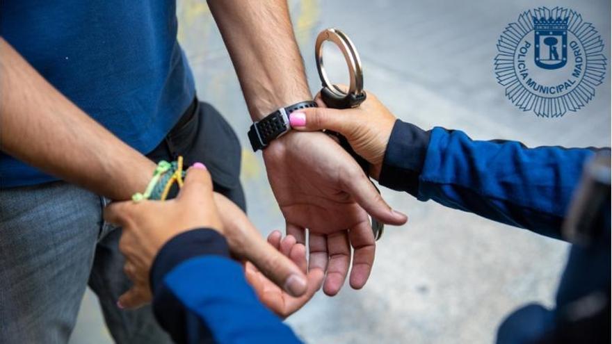 Imagen recurso de un detenido por la Policía Municipal de Madrid.