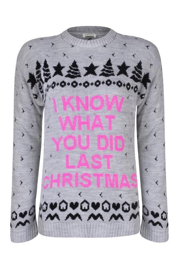 Ugly Christmas Sweater Day. En gris y rosa