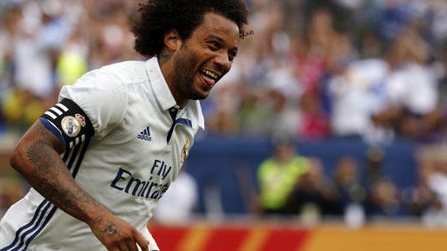 El jugador del Madrid Marcelo, autor de dos goles.