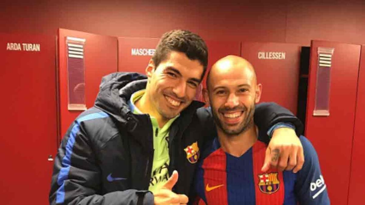 Luis Suárez ha felicitado a Mascherano