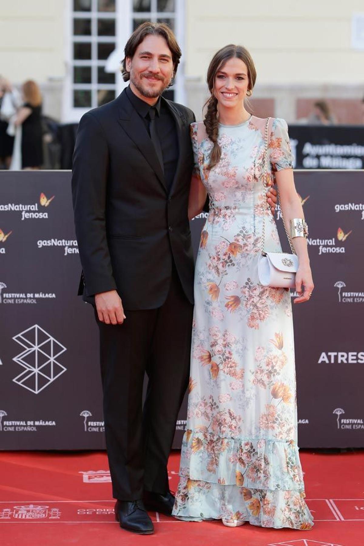 Alberto Ammann y Clara Méndez, en la gala de clausura del Festival de Cine de Málaga.