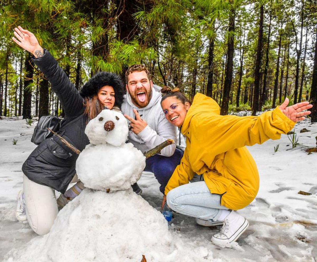 Una nueva gota fría deja nieve en Tenerife, La Palma y Gran Canaria