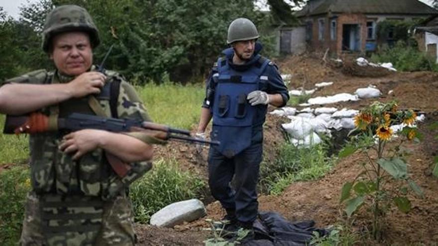 Miembros del ejército ucraniano, en el este del país.