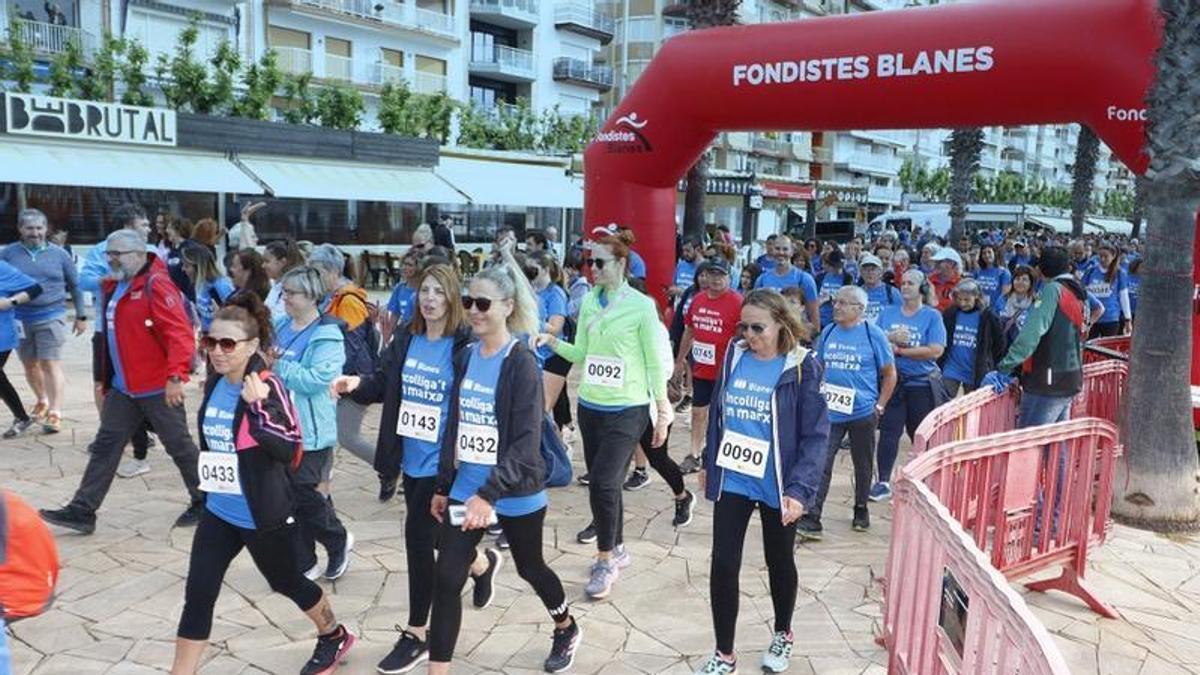 La marxa de la Fundació Oncolliga a Blanes, en una passada edició.