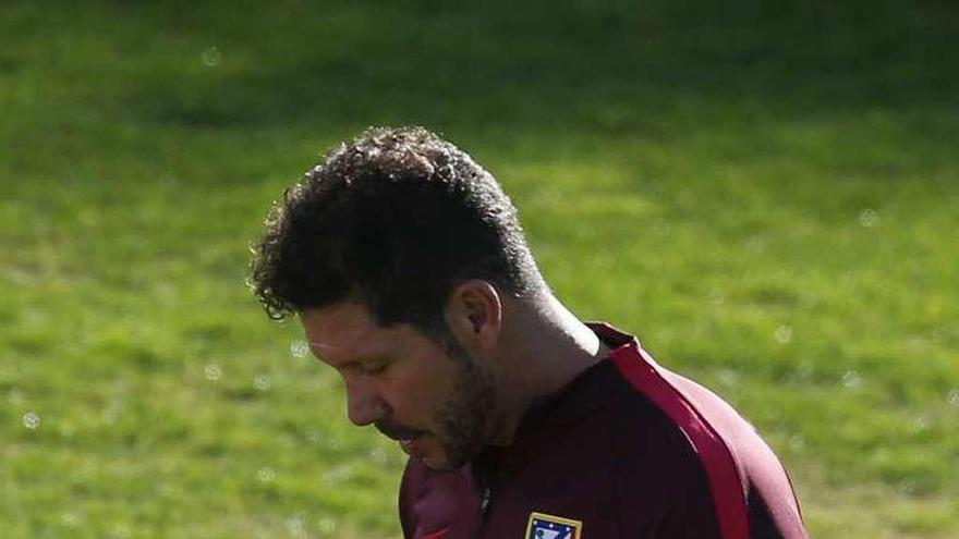 Simeone, durante un entrenamiento.