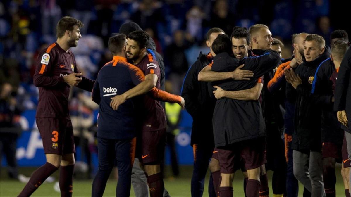 Los jugadores del FC Barcelona quieren celebrar más victorias que la de Riazor