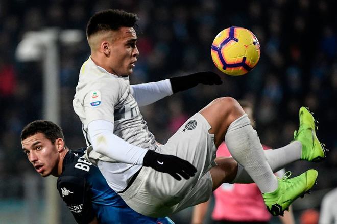 Lautaro Martinez  del Inter de Milan durante el partido contra el Empoli, el 29 de diciembre de 2018.