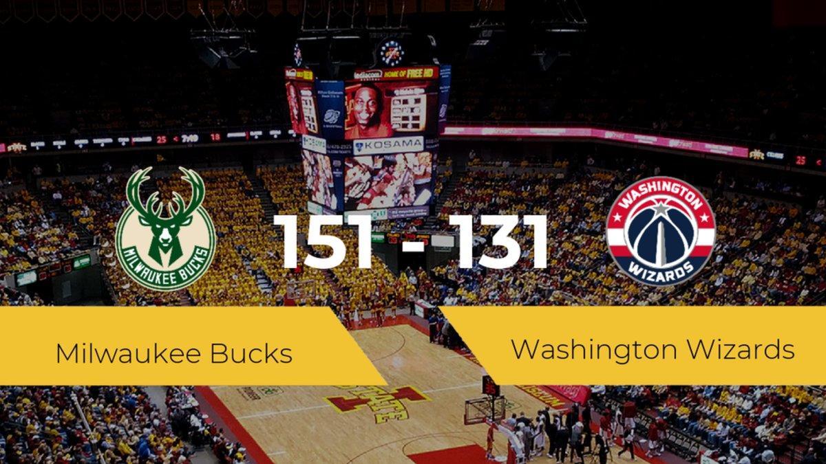 Triunfo de Milwaukee Bucks ante Washington Wizards por 151-131