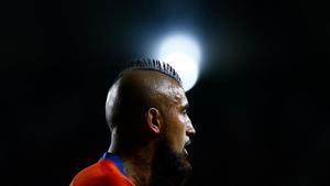 Arturo Vidal, en el partido de Chile ante Honduras.