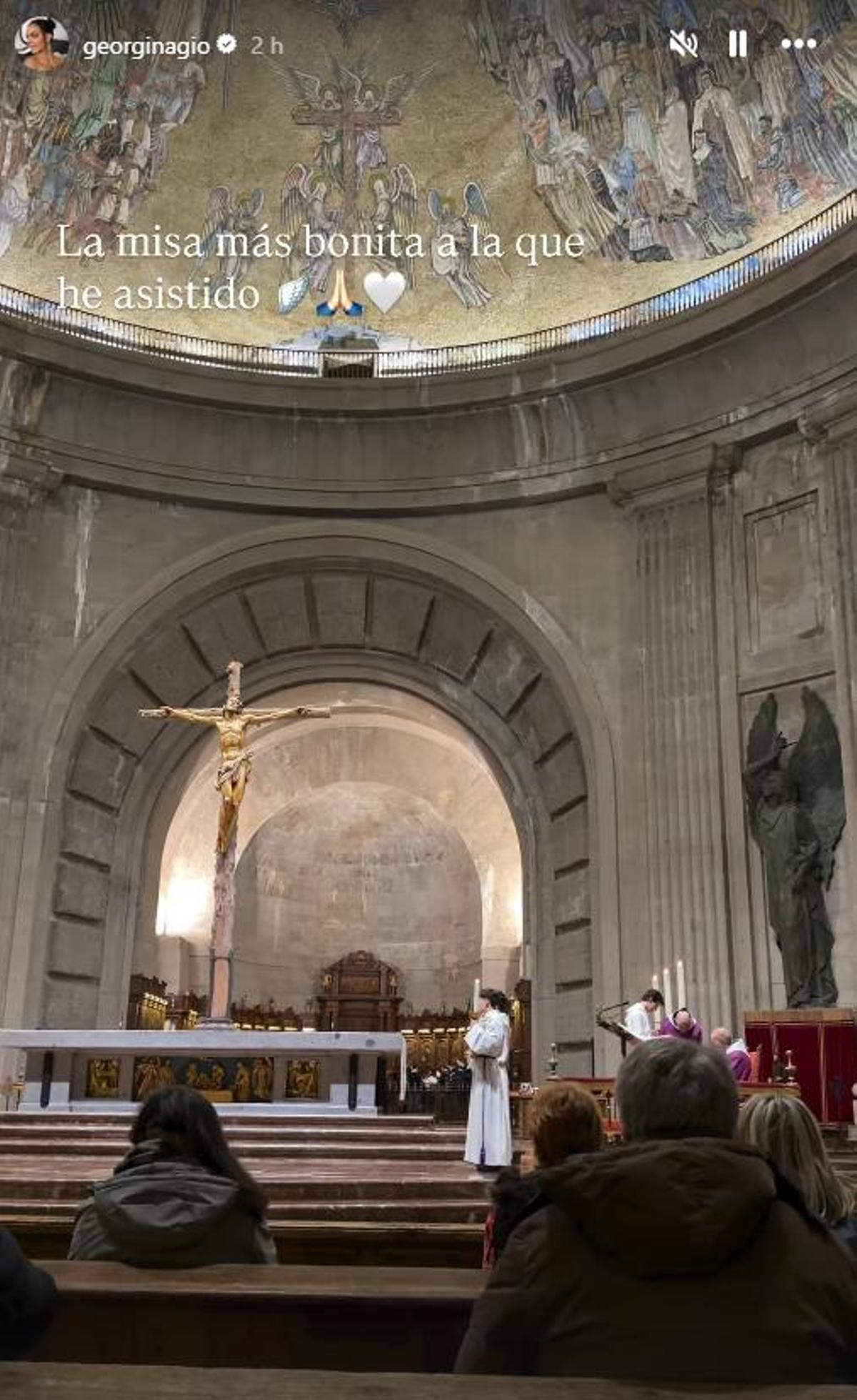 Historia que ha compartido Georgina Rodríguez en su visita a Cuelgamuros.