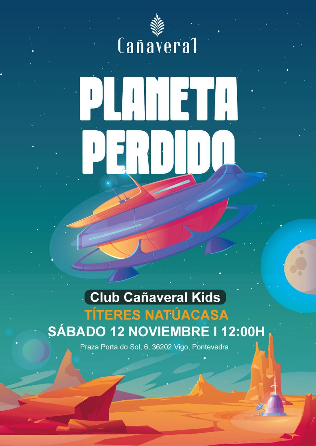 Cartel anunciador de la obra &quot;Planeta perdido&quot;.