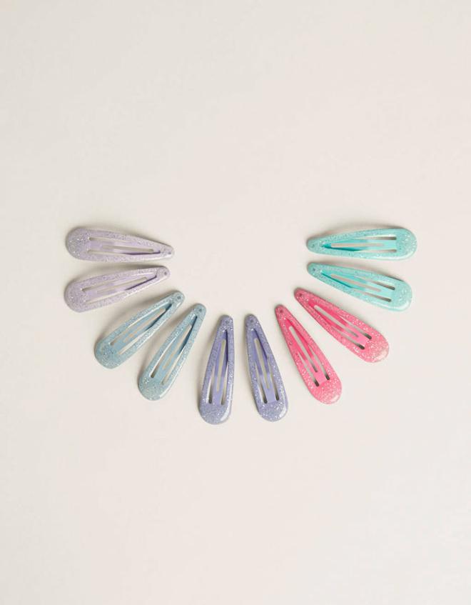 Clips de colores pasteles de Bershka