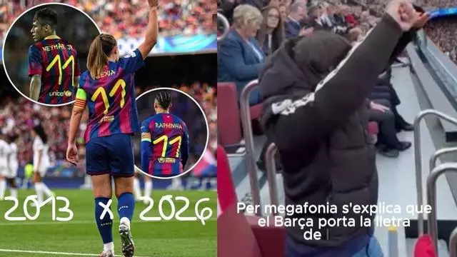 Ayer en el Barça-Madrid femenino: Anna Vives en la llotja y su letra en los dorsales