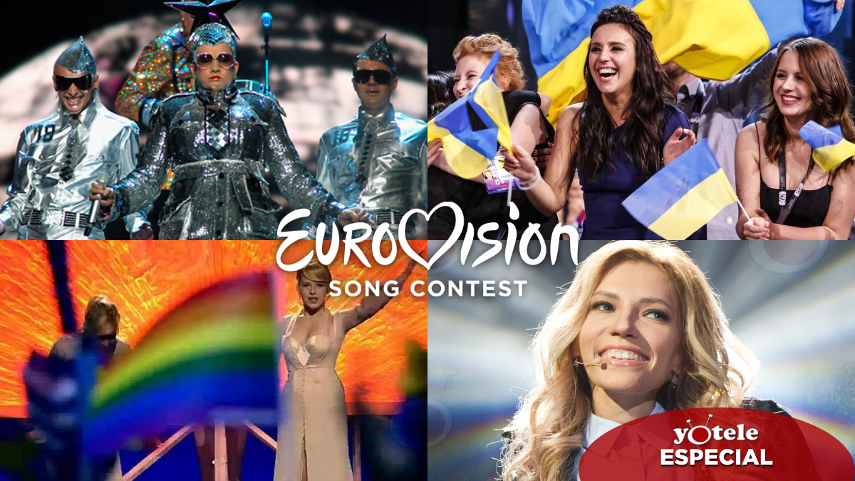 Algunos representantes de Ucrania y Rusia en el Festival de Eurovisión.