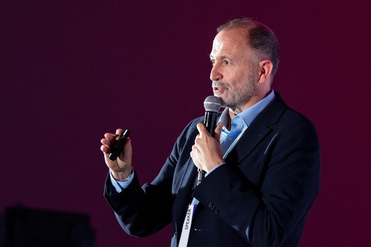 Chus Bueno, durante una conferencia como Director General Iberia de LEGENDS antes de aceptar el cargo de CEO de la Euroliga